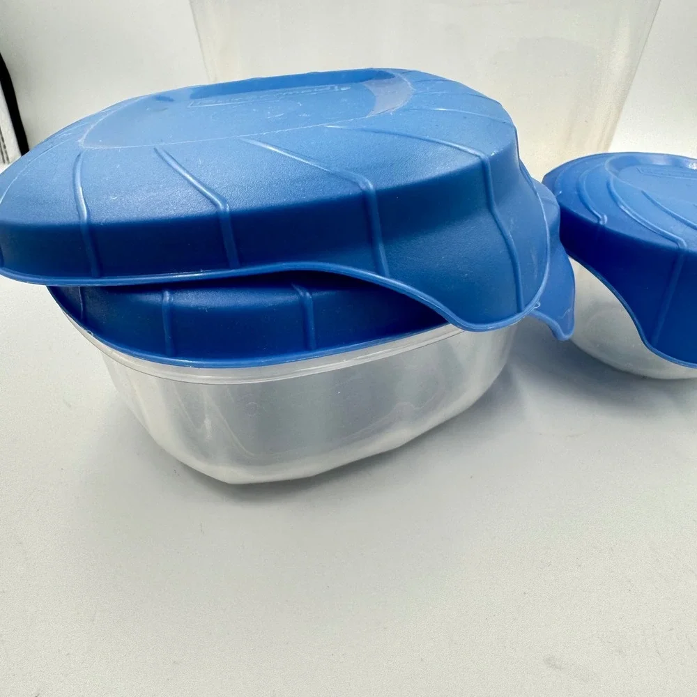 Rubbermaid Food Storage Containers Blue Servin Saver Set 1.3 2.4 6.5